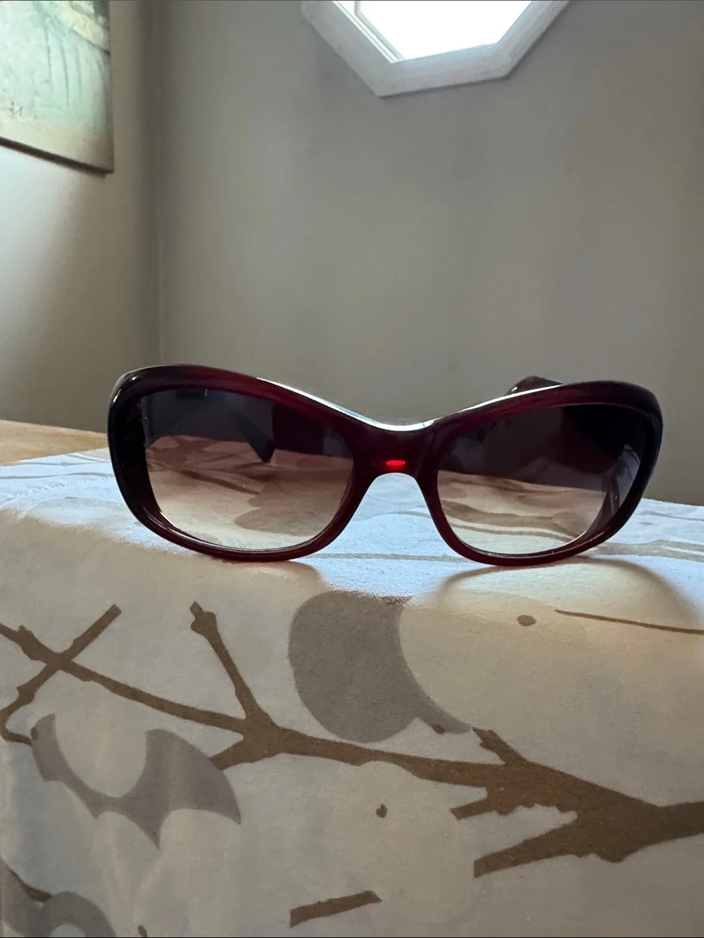 Oliver Peoples Red/Burgundy Gradient Lens Sunglasses with Case